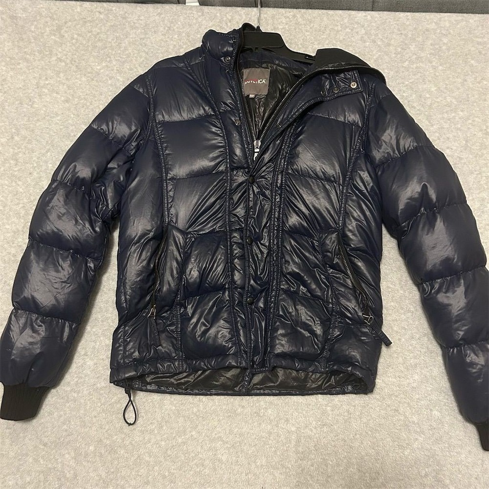 Duvetica Jacket Womens 52 Navy Blue Down Puffer Winter Quilted
